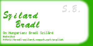 szilard bradl business card